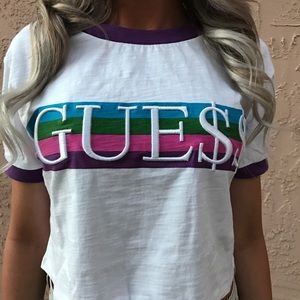 Guess Tops - ASAP Rocky Guess Purple Crop Top XS Guess Tops - ASAP Rocky Guess Purple Crop Top XS